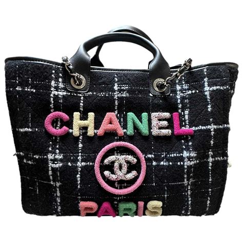 chanel deauville prix|Chanel deauville tweed tote.